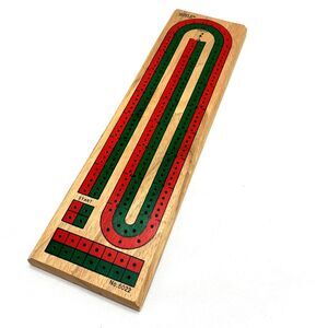 Hoyle Cribbage Board without Pegs Two Players Rows